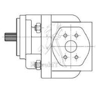 Pompe à engrenage - groupe 3 - 65 cm3 - arbre cannelé 13 dents - flasque SAE B - rotation droite