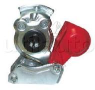 Main pneumatique Rouge pour circuit freinage air - cote tracteur M16x150