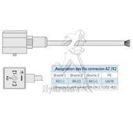 Prise grise avec câble 10m - signal de sortie pour pompe de graissage P203/P502