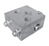 Bloc anti-choc anti-cavitation 5 voies 1/2 - 150 l/min - 350bar - Acier