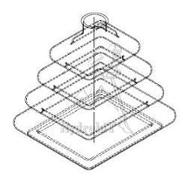 SOUFFLET RECTANGULAIRE PVC NOIR