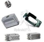 Connecteur 10 points avec prise droite + embase encastrée + inserts M/F + presse-étoupe