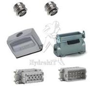 Connecteur 10 points avec prise droite + embase en saillie + inserts M/F + presse-étoupes