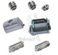 Connecteur 24 points avec prise droite + embase en saillie + inserts M/F + presse-étoupes