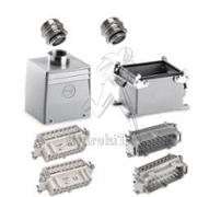 Connecteur 32 points avec prise droite + embase en saillie + inserts M/F + presse-étoupes