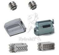 Connecteur 10 points avec prise latérale + embase en saillie + inserts M/F + presse-étoupes