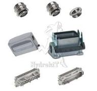 Connecteur 24 points avec prise latérale + embase en saillie + inserts M/F + presse-étoupes