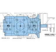 Pompe à palettes 46+10cm3 flasque SAE B - arbre Ø22.22mm - droite