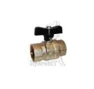 Lot De 2 Robinet à Boisseau Sphérique 3/4" Laiton - Poignée Papillon Rouge - Passage Complet - Pour Tuyauterie Eau