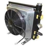 Échangeur T°C air/huile 60 à 160L/min avec ByPass + ventilateur 12Vcc