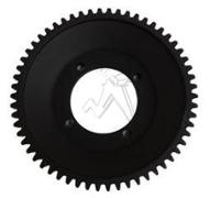 Zahnrad ER verzahnt schwarz eloxier