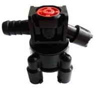 Vierfachdüsenstock links ohne Düsen