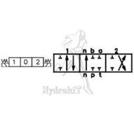 doppeltwirkende Schieberstange für 4/3 WV ohne Feder, in Neutralstellung geschlossen