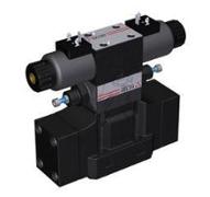 Electro-distributeur Cetop5 - 24vdc - schéma J + étage pilote + restricteur + drain interne