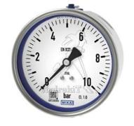 Manomètre Ø100mm raccord arrière -1/0 bar - G1/2 - Tout Inox - simple graduation - sans collerette