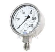 Manomètre Ø100mm raccord vertical 0/160 bar - G1/2 - Tout Inox - simple graduation - WIKA