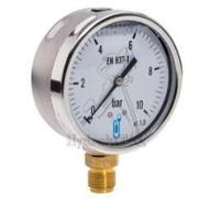 Manomètre Ø160mm raccord vertical 0/16 bar - G1/2 - Inox/Laiton - simple graduation