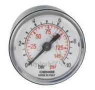 Manomètre Ø40mm raccord arrière 0/10 bar - G1/8 - ABS - sec - sans collerette