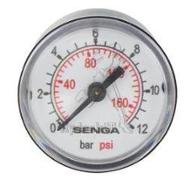 Manomètre Ø40mm raccord arrière 0/12 bar - G1/8 - ABS - sec - sans collerette
