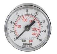 Manomètre Ø40mm raccord arrière 0/16 bar - G1/8 - ABS - sec - sans collerette