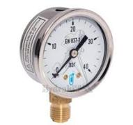 Manomètre Ø63mm raccord vertical 0/1 bar - G1/4 - Inox/Laiton - simple graduation