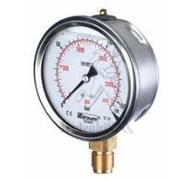 Manomètre Ø63mm raccord vertical -1/0 bar - G1/4 - Inox/Laiton