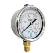 Manomètre hydraulique à glycérine Ø63mm raccord vertical 0-25 bar