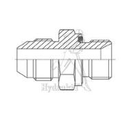 Union male 1 1/16 JIC - 3/8 BSP cylindrique - joint encastré