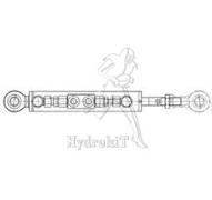 Vérin de direction Ø20/40mm - course 200mm + clapet G3/8 - RAL7040