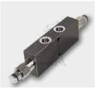 Valve d'équilibrage double G3/8 - 60L/min - R:4/1 - 350bar - compensée