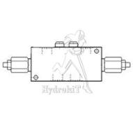 Valve d'équilibrage double G1/2 - 120L/min - R:8.2/1 - 350bar - compensée
