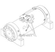 Vérin rotatif HELAC L30-42- 360° 4700 Nm mtg pied S1 + valve