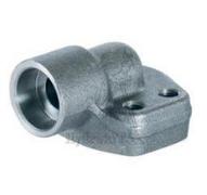 Contre Bride coudée à souder 57x28 - taraudage M12 - SAE6000 1" sans gorge Øint 34mm - Acier