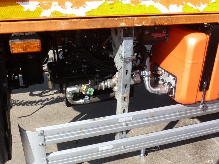 Hydraulic circuit for water-based dust suppression on mills