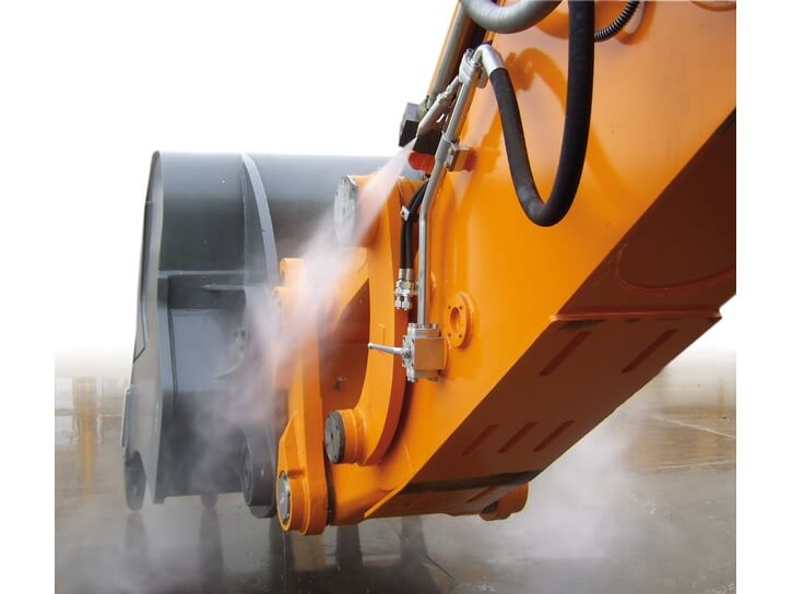 Dust suppression for excavators