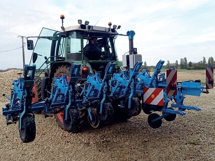 Tractor with section control