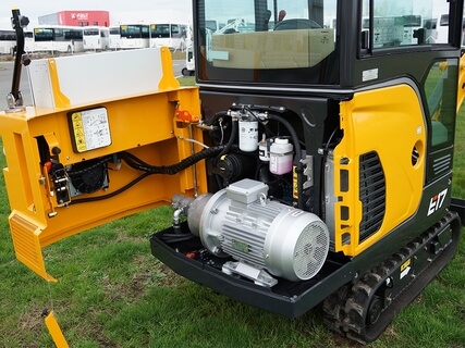 Engine on mini excavator Bi-energy