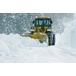 Loader with snow blade