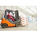 Forklift truck with weighing system