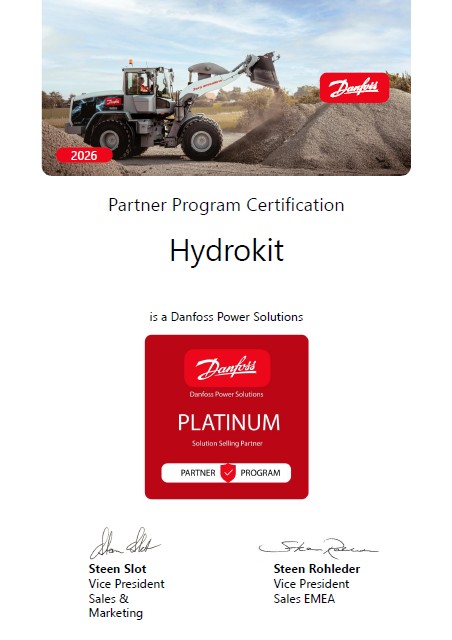 Certificate Danfoss Partner Program Hydrokit